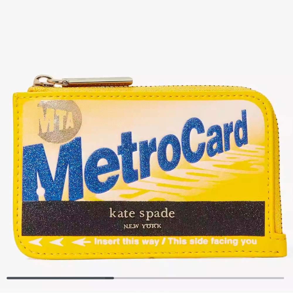 KATE SPADE Zip Cardholder (Keychain) “On A Roll” Style